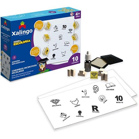 Carimbo Pedagogico Minha Escolinha C/10 Carimbos