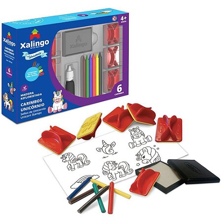 Carimbo Pedagogico Unicornio C/6 Pecas
