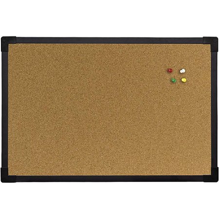 Quadro Aviso Moldura Madeira Cortica APAR.60X40CM SOFT PRET