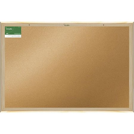 Quadro Aviso Moldura Madeira Cortica Aparente 100X070CM (7896309201681)