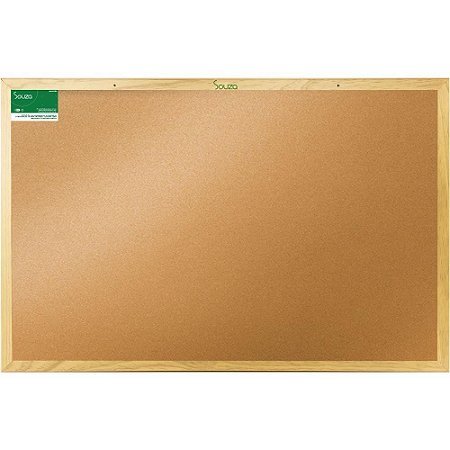 Quadro Aviso Moldura Madeira Cortica Standard 090X060CM
