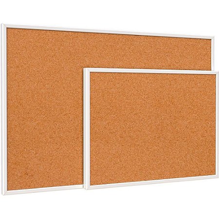 Quadro Aviso Moldura Madeira Cortica APAR. 70X50CM FIT BCO
