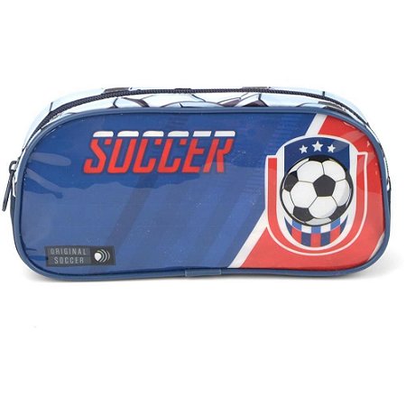 Estojo Tecido Soccer GD 1ZIPER AZ