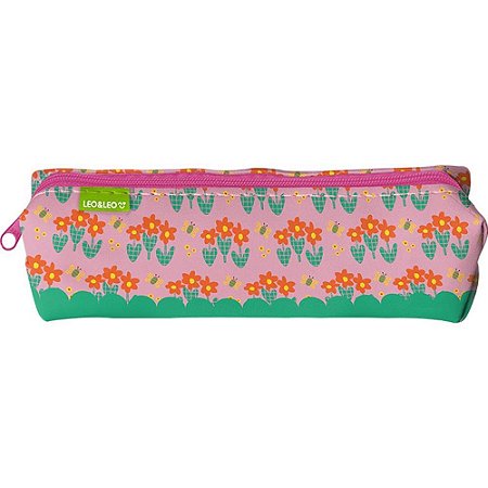 Estojo Tecido Jardim 1ZIPER Rosa