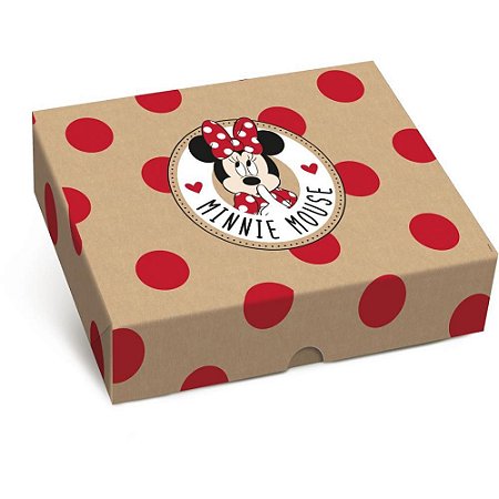 Caixa para Presente RET KRAFT Minnie 30X24X6CM