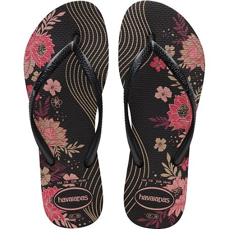 Chinelo Havaianas Feminino SLIM Organic 39/0 Preto