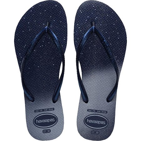 Chinelo Havaianas Feminino SLIM GLOSS 35/6 Marinho