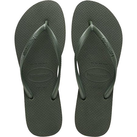 Chinelo Havaianas Feminino SLIM 37/8 Verde Olive