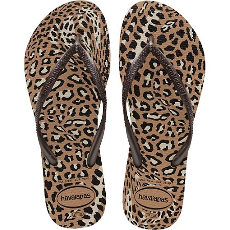 Chinelo Havaianas Feminino SLIM Animals 39/0 Cafe