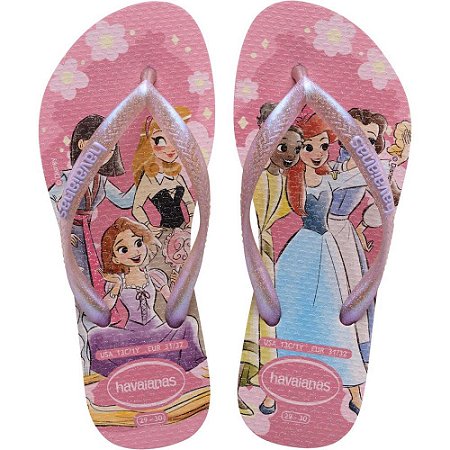 Chinelo Havaianas Infantil Princesas SLIM KIDS 27/8 Rosa