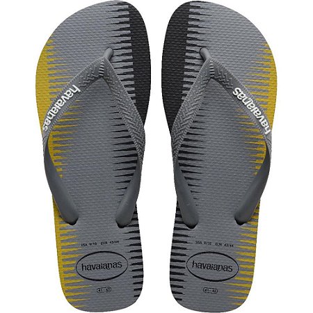 Chinelo Havaianas Masculino TREND 37/8 PRETO/CINZA ACO (7909989059241)
