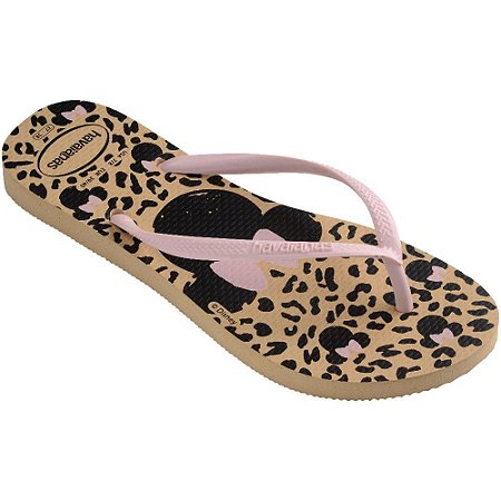 Chinelo Havaianas Licenciado SLIM Disney 35/6 Dourado