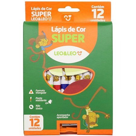 Lapis de COR Triangular Leo e Leo 12CORES Super C/APON
