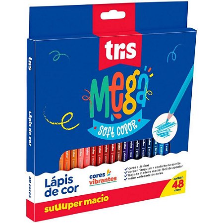 Lapis de COR Triangular Mega SOFT Color 48CORES