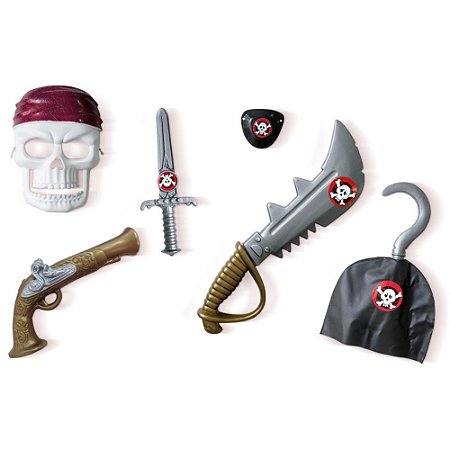 Fantasia Acessorio KIT Piratas 7 Mares Grande