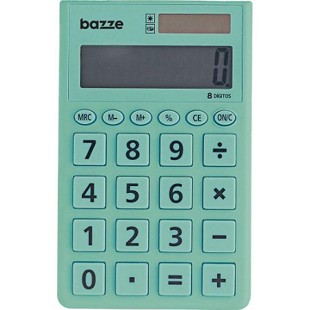 Calculadora de Bolso 8 DIG. Bazze Turquesa