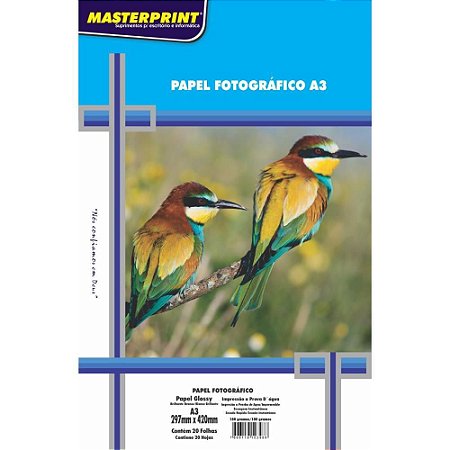 Papel Fotografico INKJET A3 180G