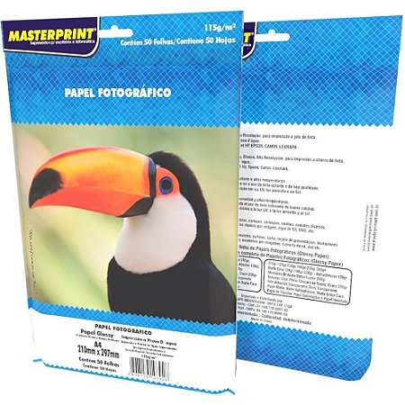 Papel Fotografico INKJET A4 GLOSSY 115G