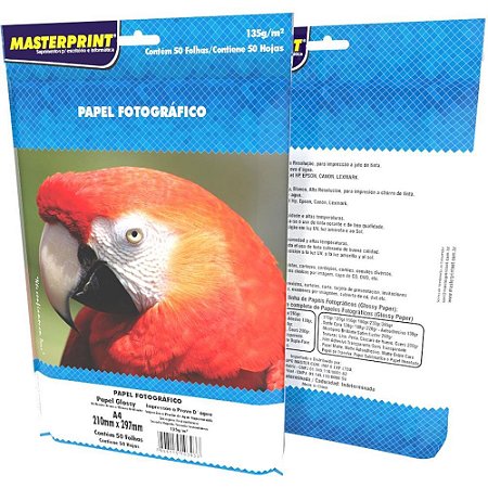 Papel Fotografico INKJET A4 GLOSSY 135G