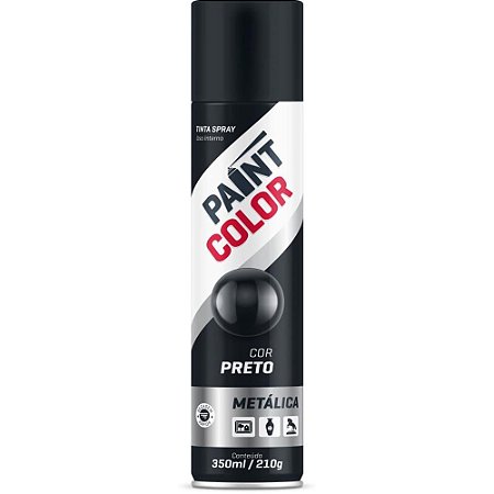 Tinta SPRAY Paintcolor 350ML Metalica PRET