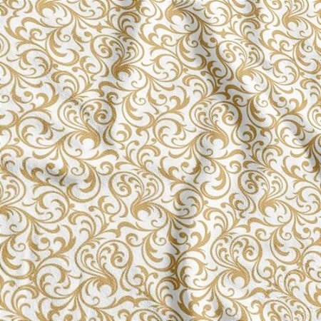 TNT Estampado 1,40M 40G Arabesco BRANCO/OURO