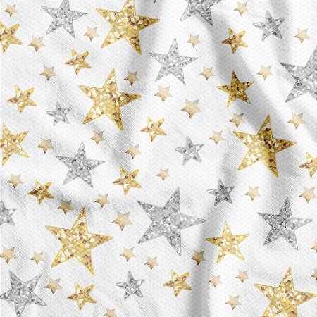 TNT Estampado 1,40M 40G Estrela Brilho