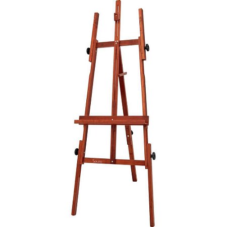 Cavalete para Pintura Compacto Mogno Luxo 1,50M