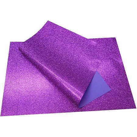 Placa em EVA com Gliter 40X60CM Roxo