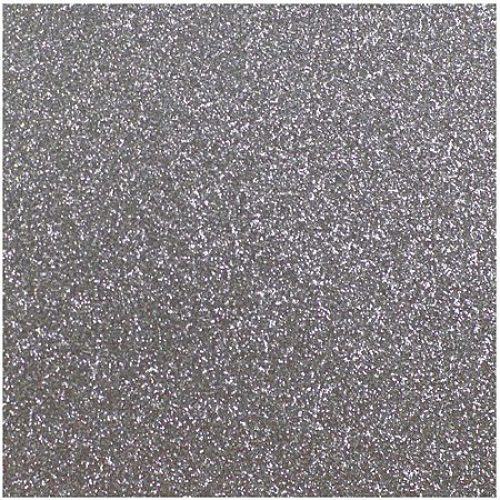 Placa em EVA com Gliter 48X40CM. Prata 2MM.