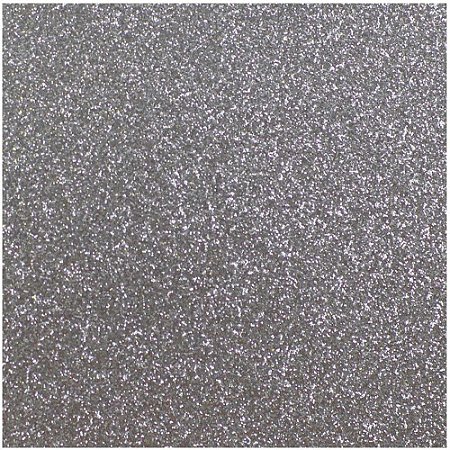 Placa em EVA com Gliter 48X40CM. Prata 2MM.