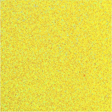 Placa em EVA com Gliter 48X40CM. Amarelo Neon 2MM.