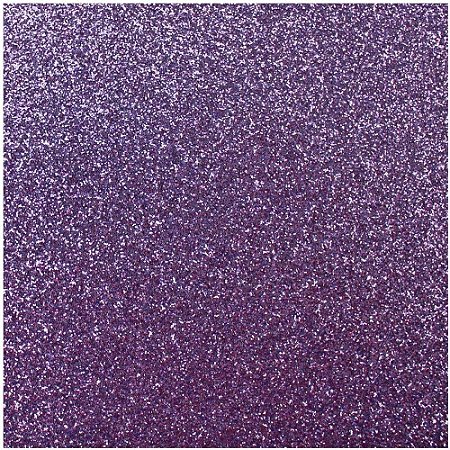 Placa em EVA com Gliter 48X40CM. Lilas 2MM.