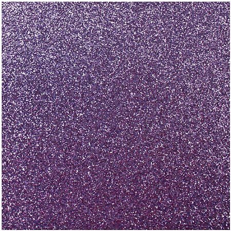 Placa em EVA com Gliter 48X40CM. Lilas 2MM.