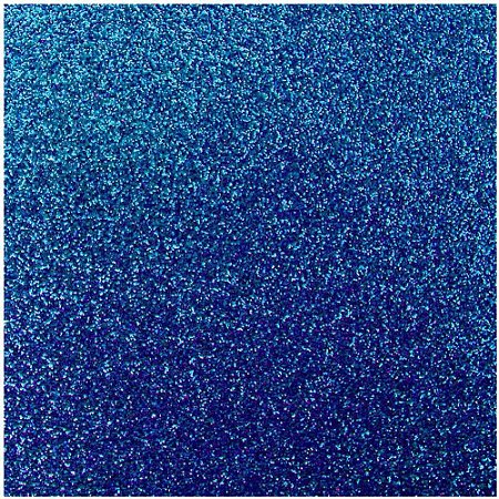 Placa em EVA com Gliter 48X40CM. Azul Escuro 2MM.