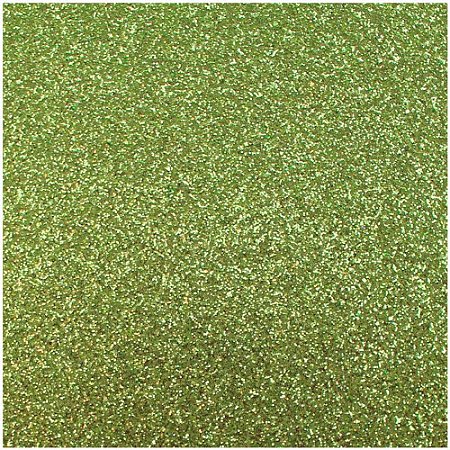 Placa em EVA com Gliter 48X40CM Verde Claro 2MM