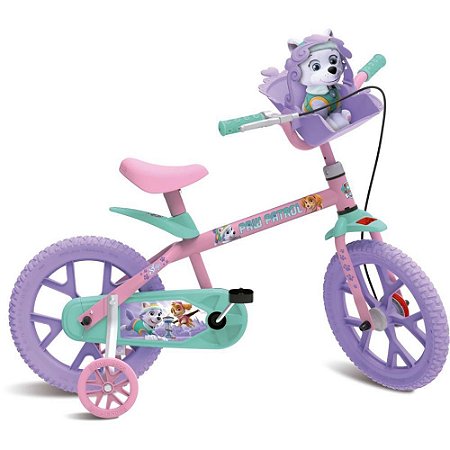 Bicicleta Infantil ARO 14 Patrulha Canina Rosa
