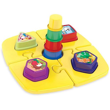 Brinquedo para Bebe Cadeira QUEBRA-CABECA C/BLOCOS