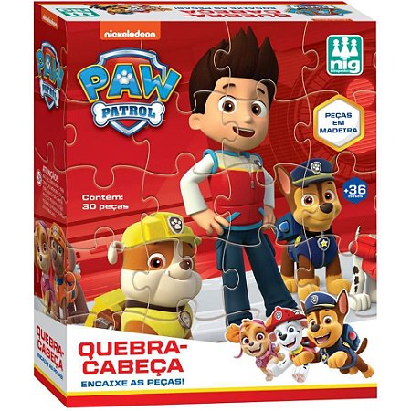 QUEBRA-CABECA Madeira Patrulha Canina 30 Pecas