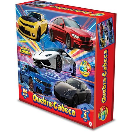 QUEBRA-CABECA Cartonado Carros de Corrida 150PCS