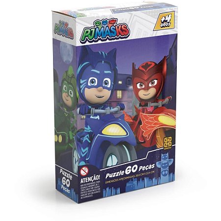 QUEBRA-CABECA Cartonado PJ MASKS P 60 Pecas