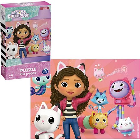 QUEBRA-CABECA Cartonado GABBYS Dollhouse 60PCS