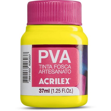Tinta PVA 37ML. Amarelo Limao