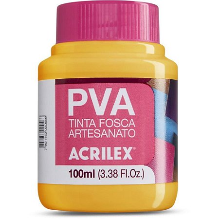Tinta PVA 100ML. Amarelo Ouro