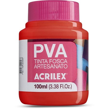 Tinta PVA 100ML. Vermelho Fogo