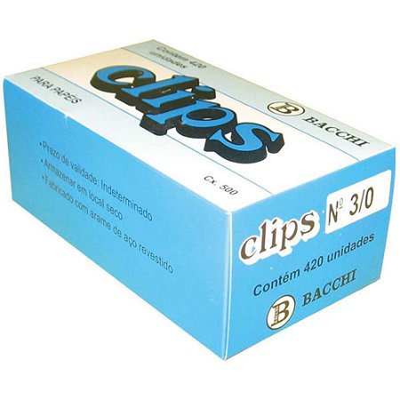 Clips Galvanizado ACO 3/0 500G (7897849610070)