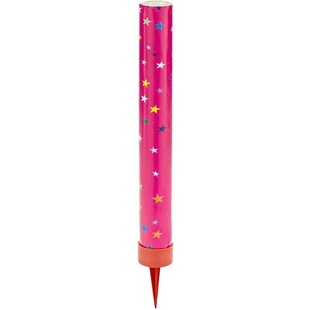 Vela para Aniversario Estrela Rosa