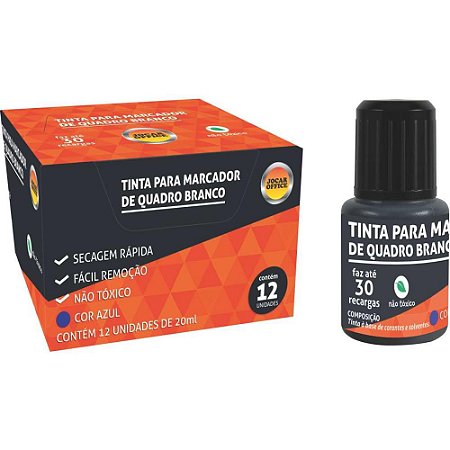 Tinta Marcador Quadro Branco Jocar 20ML Azul