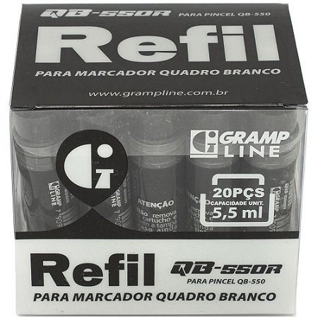 Tinta Marcador Quadro Branco Reabastecedor QB-550R 5,5ML PT