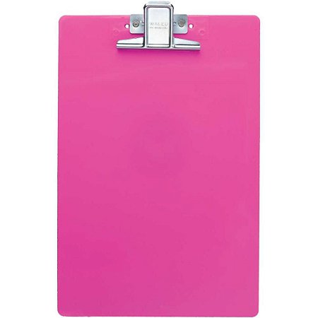 Prancheta Plastica Super Metal Rosa