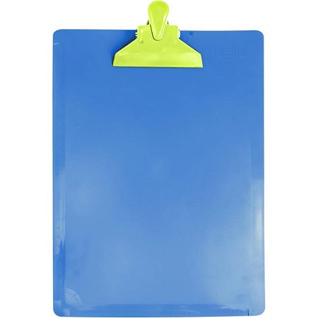 Prancheta Plastica Oficio FULL Color Azul